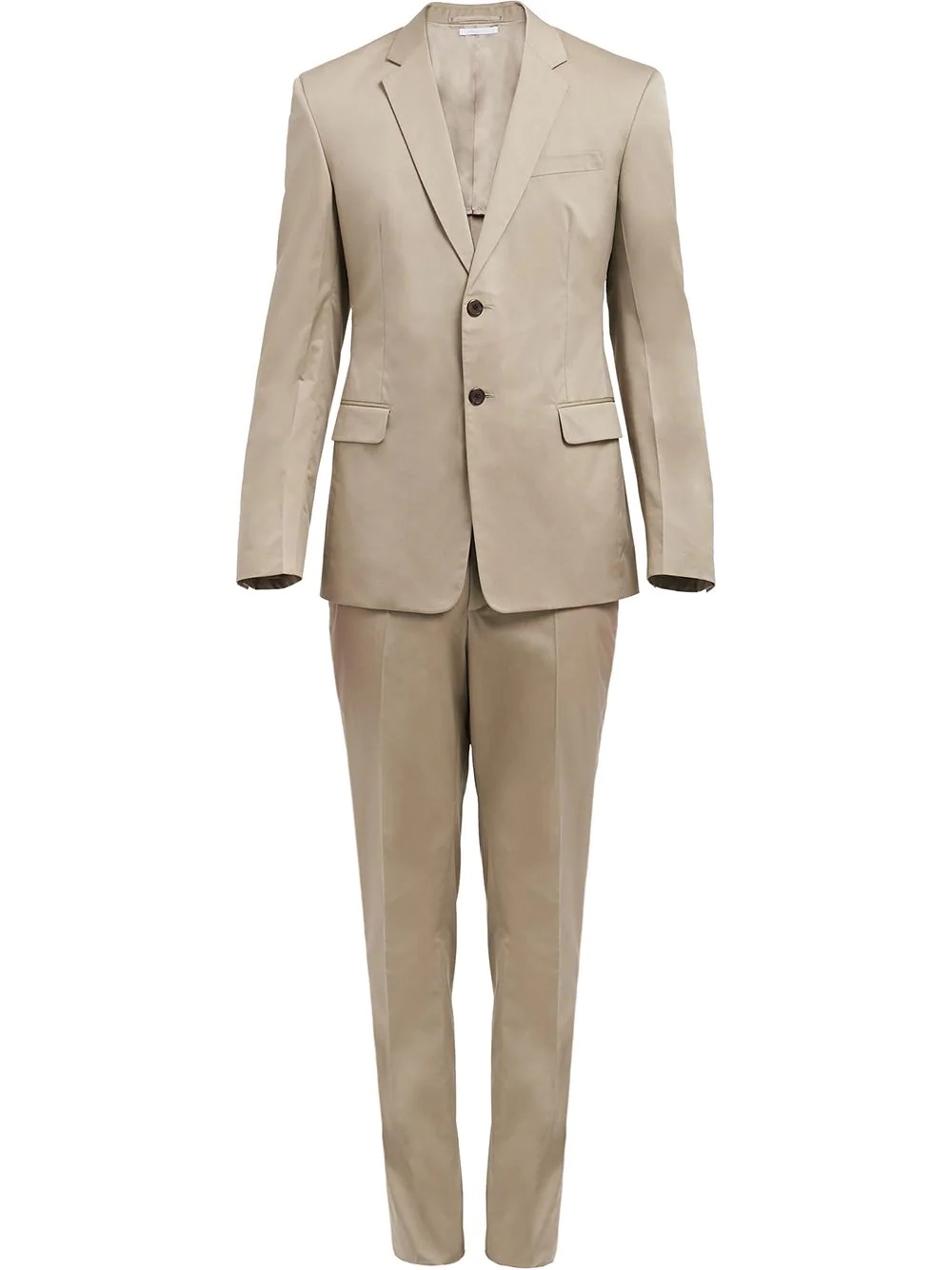 cotton twill slim-fit suit - 1