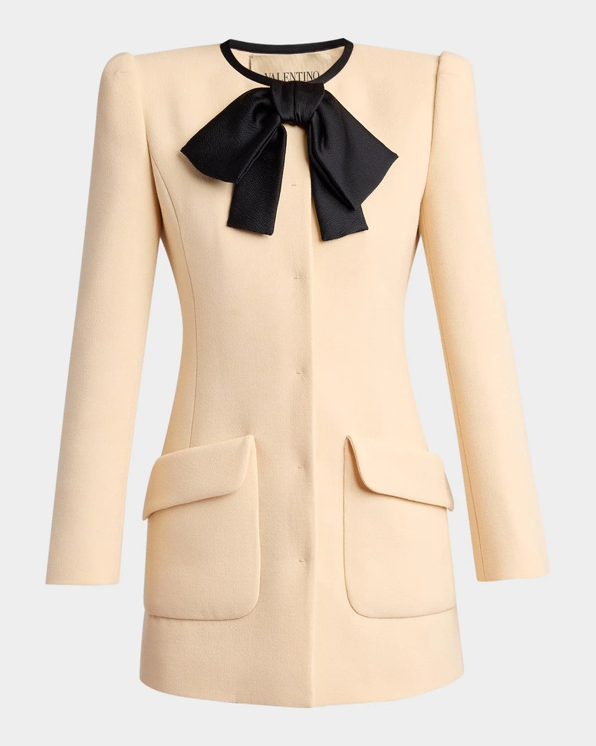 Tie-Neck Mini Blazer Dress - 1