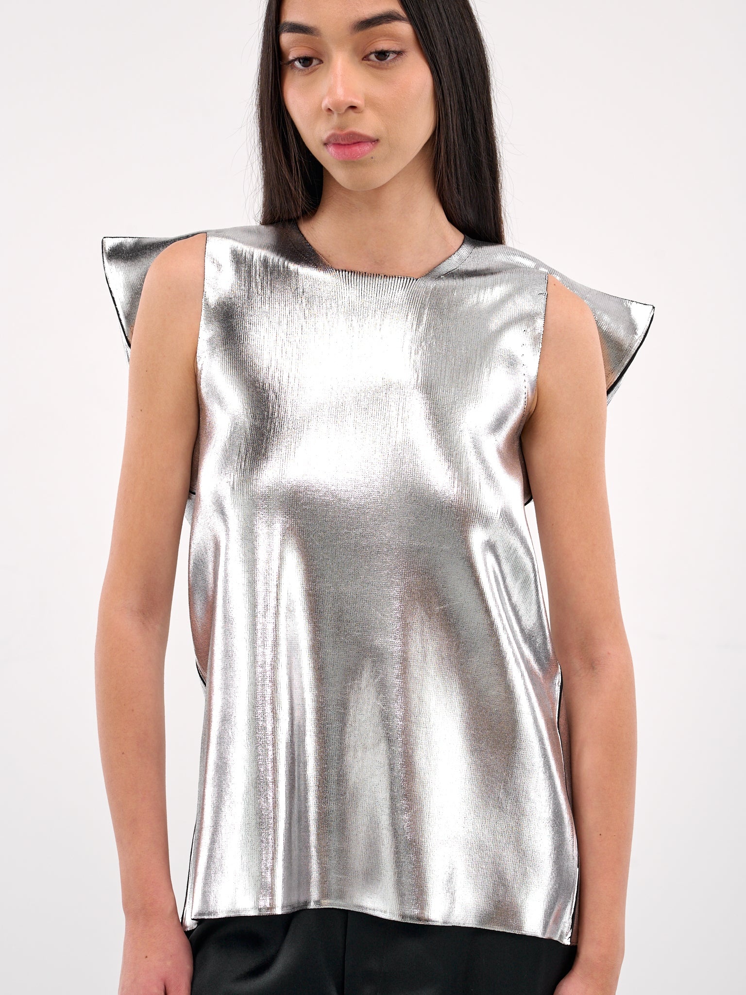 Reflective Sleeveless Blouse - 4