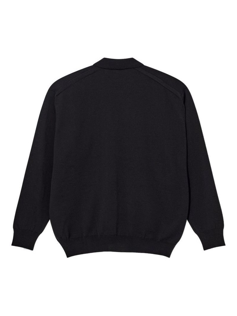 Comme des Garçons Homme buttoned long-sleeve polo shirts outlook