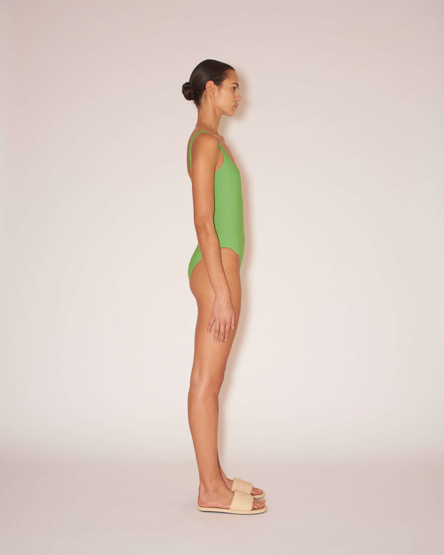 JANICE - Matte stretch onepiece - Green - 4