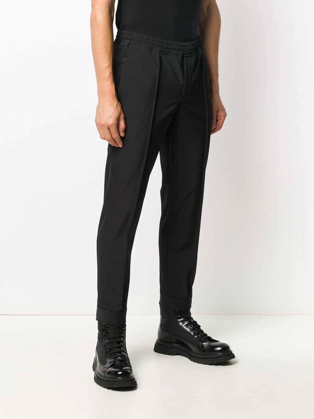 ankle zip tapered trousers - 3