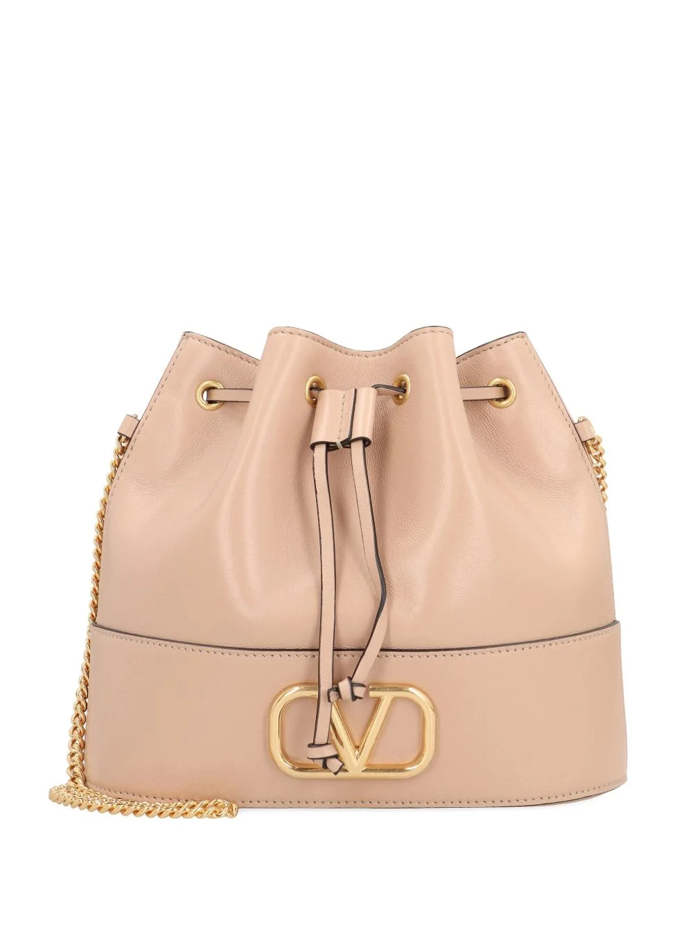 mini VLogo Signature leather bucket bag - 1