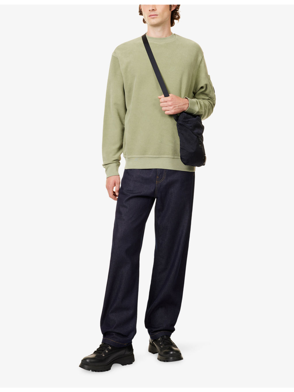 Brushed Crewneck Cotton-Jersey Sweatshirt - 2