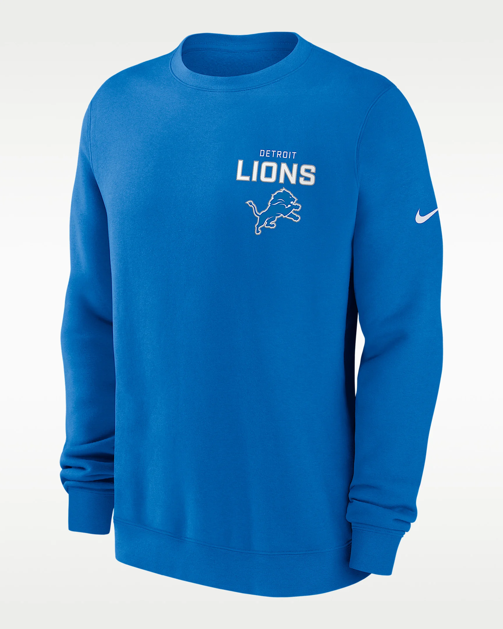 Detroit Lions Draw Block Club Men's Nike NFL Pullover Crew - 1