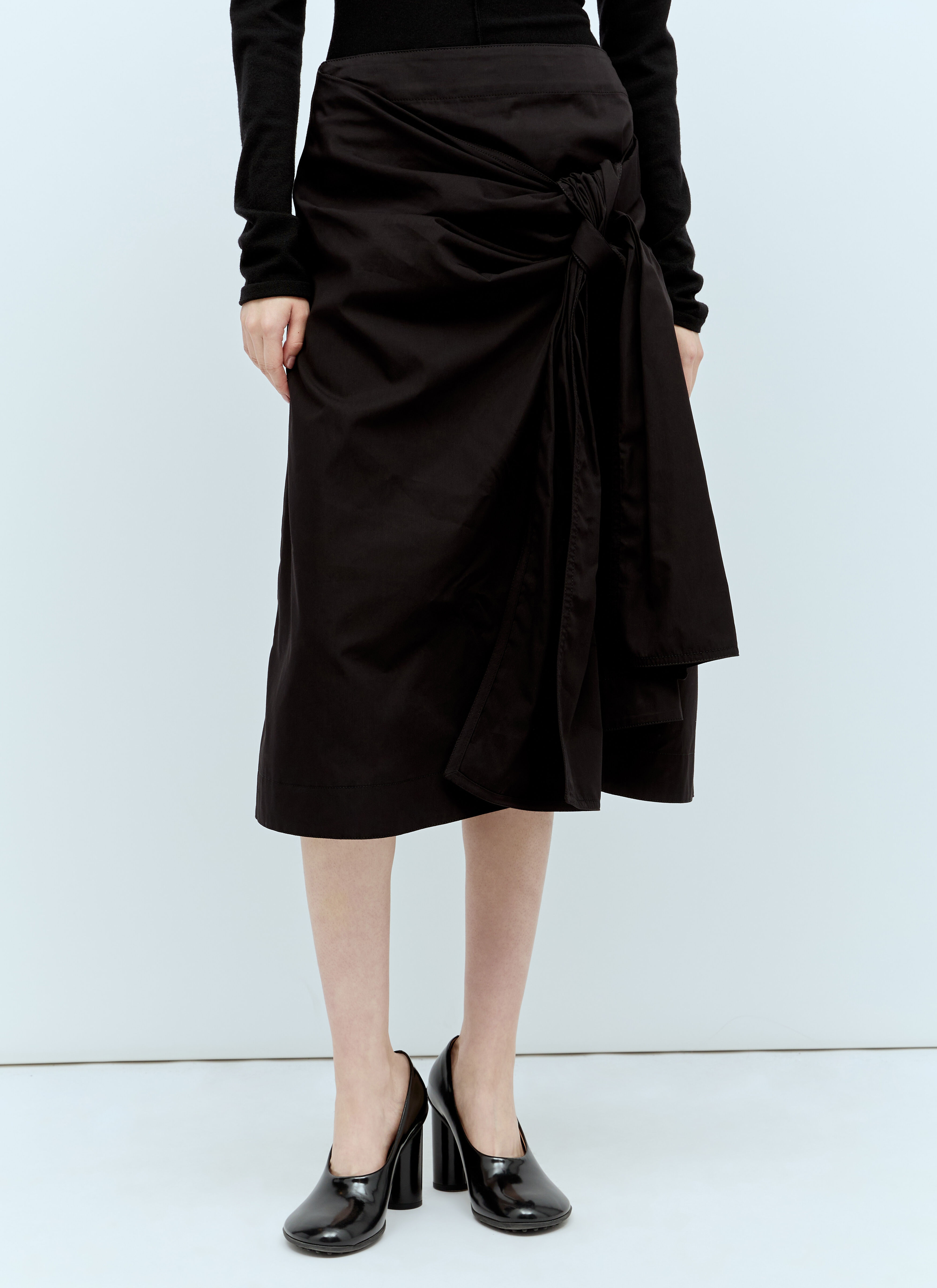 Knotted Midi Skirt - 1