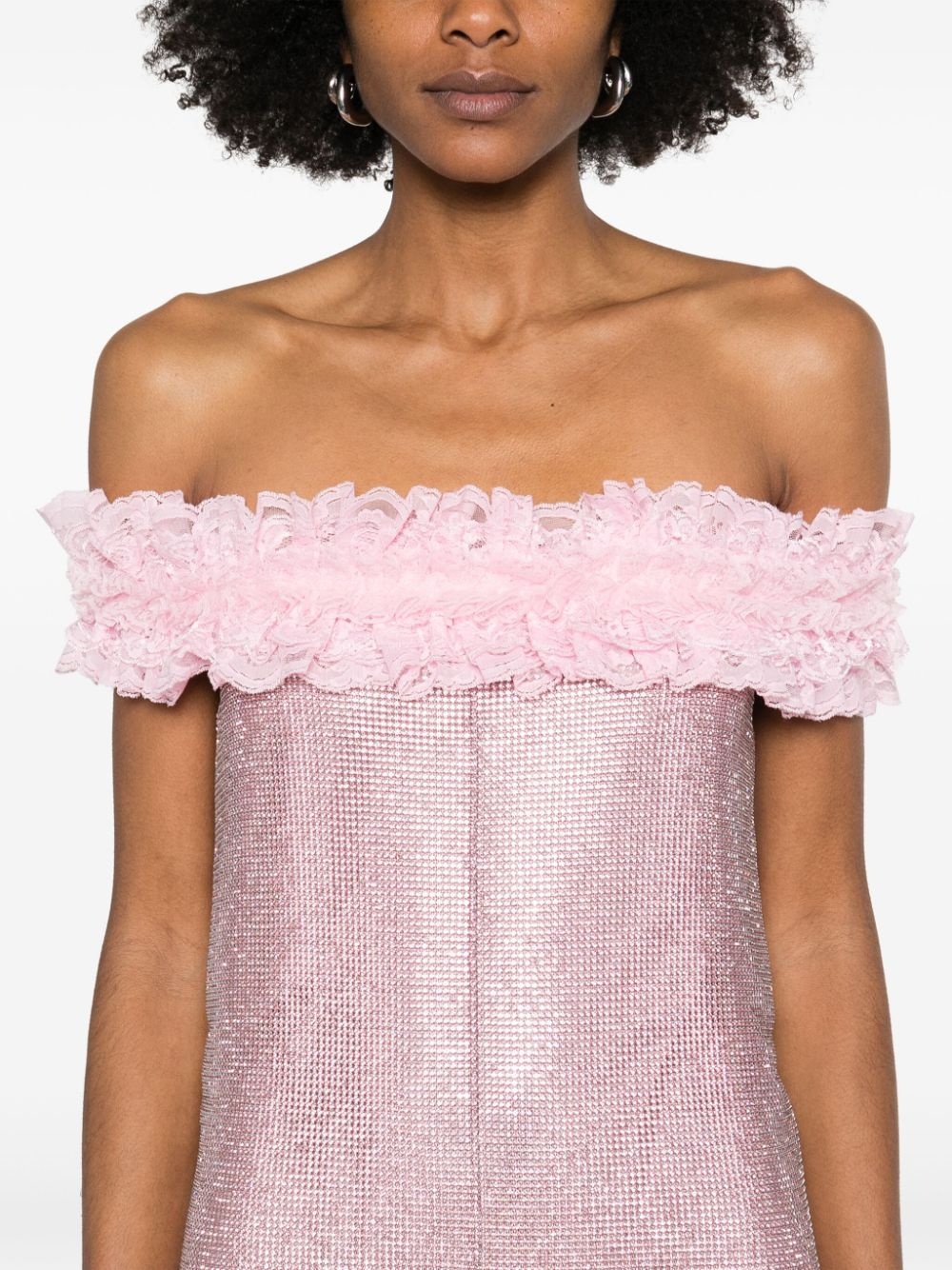 crystal-embellished mini dress - 5