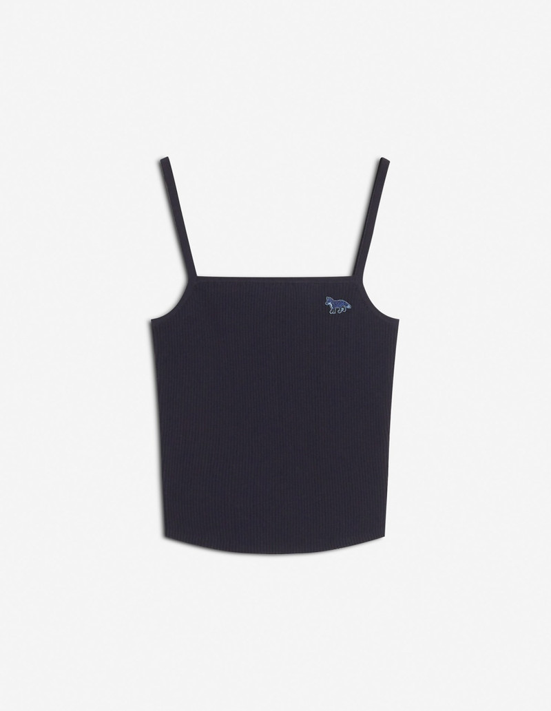 BABY FOX PATCH FINE RIB CROPPED TOP - 1