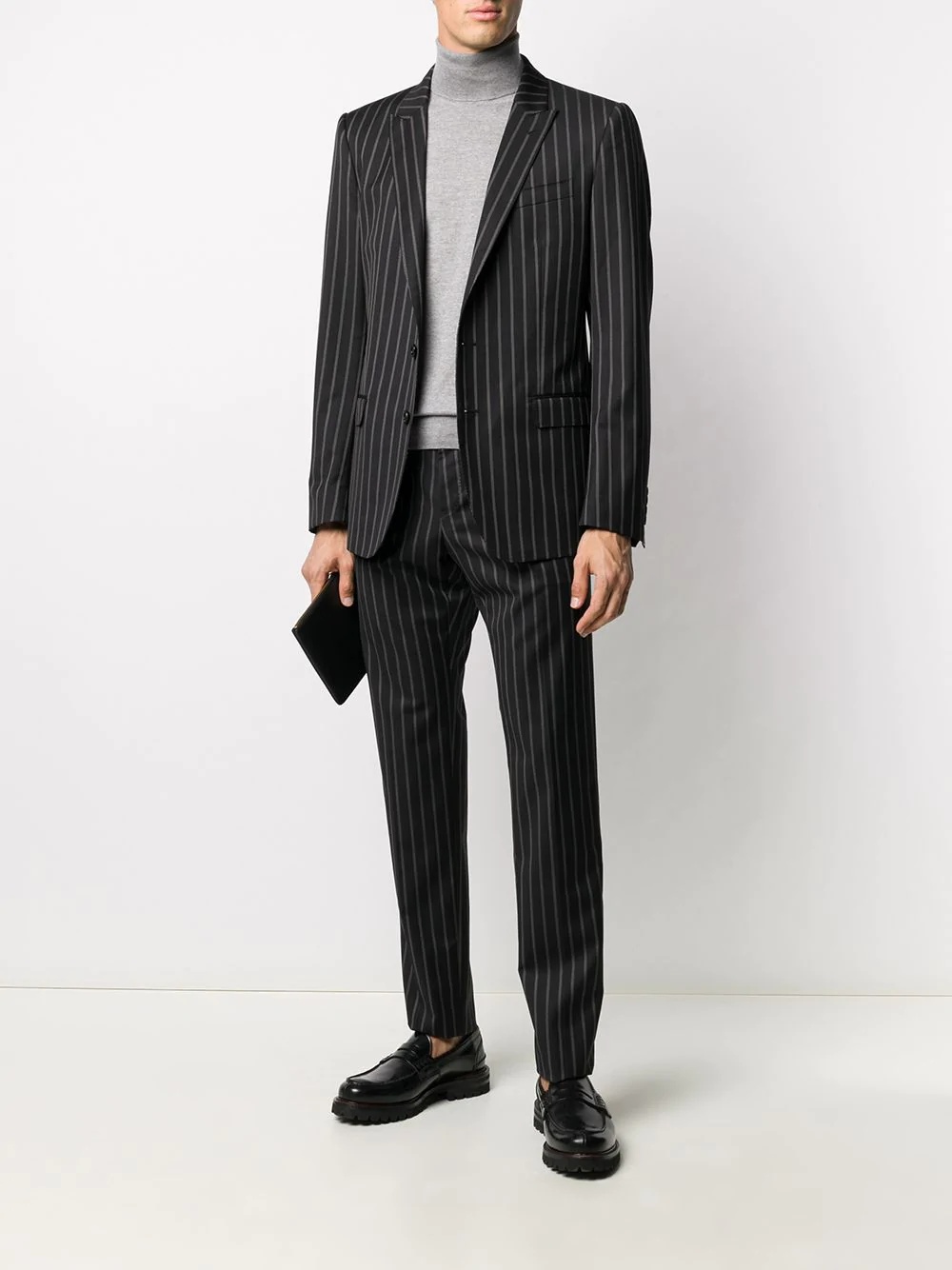 pinstriped tailored suit - 2