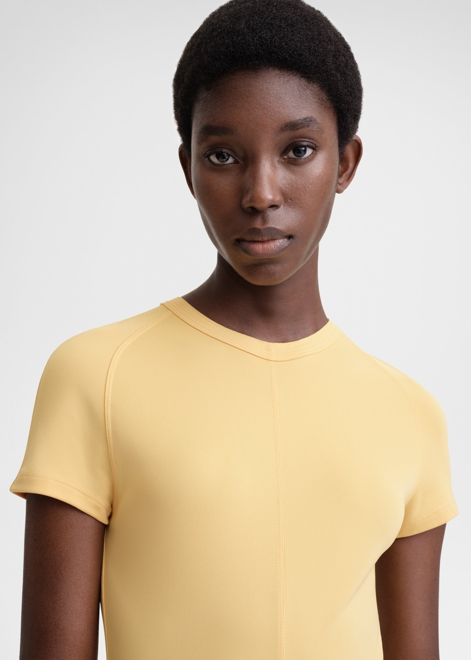 Fluid jersey dress cornsilk - 5