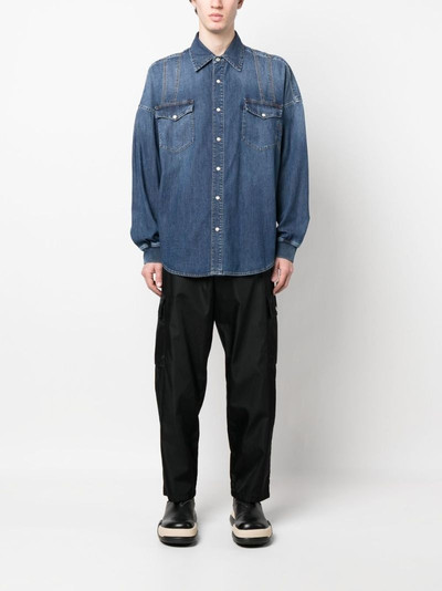 Alexander McQueen long-sleeved buttoned denim shirt outlook