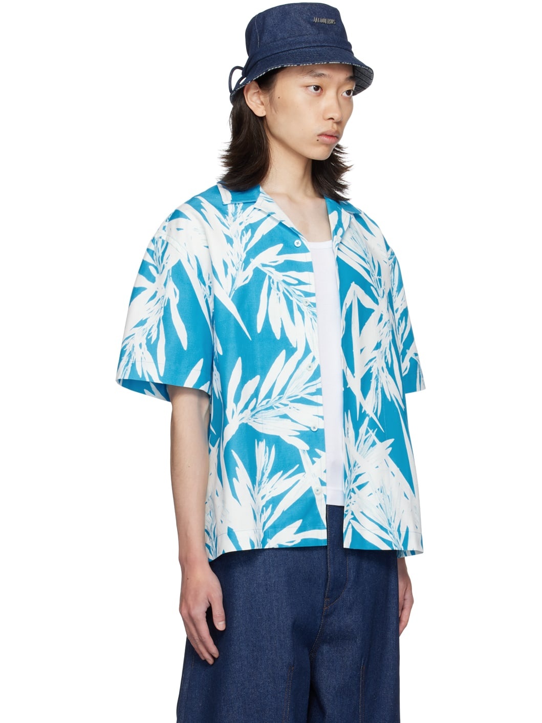 SSENSE Exclusive Blue & White La Casa 'La chemise Jean' Shirt - 2
