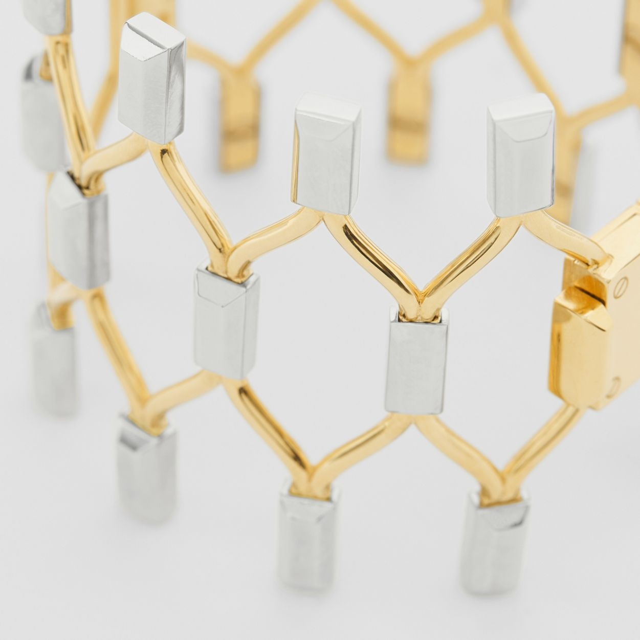 Gold and Palladium-plated Net Cuff - 2