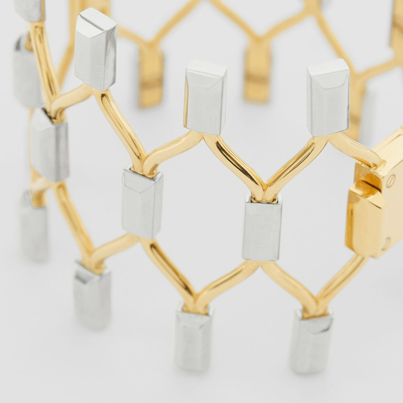 Burberry Gold and Palladium-plated Net Cuff outlook