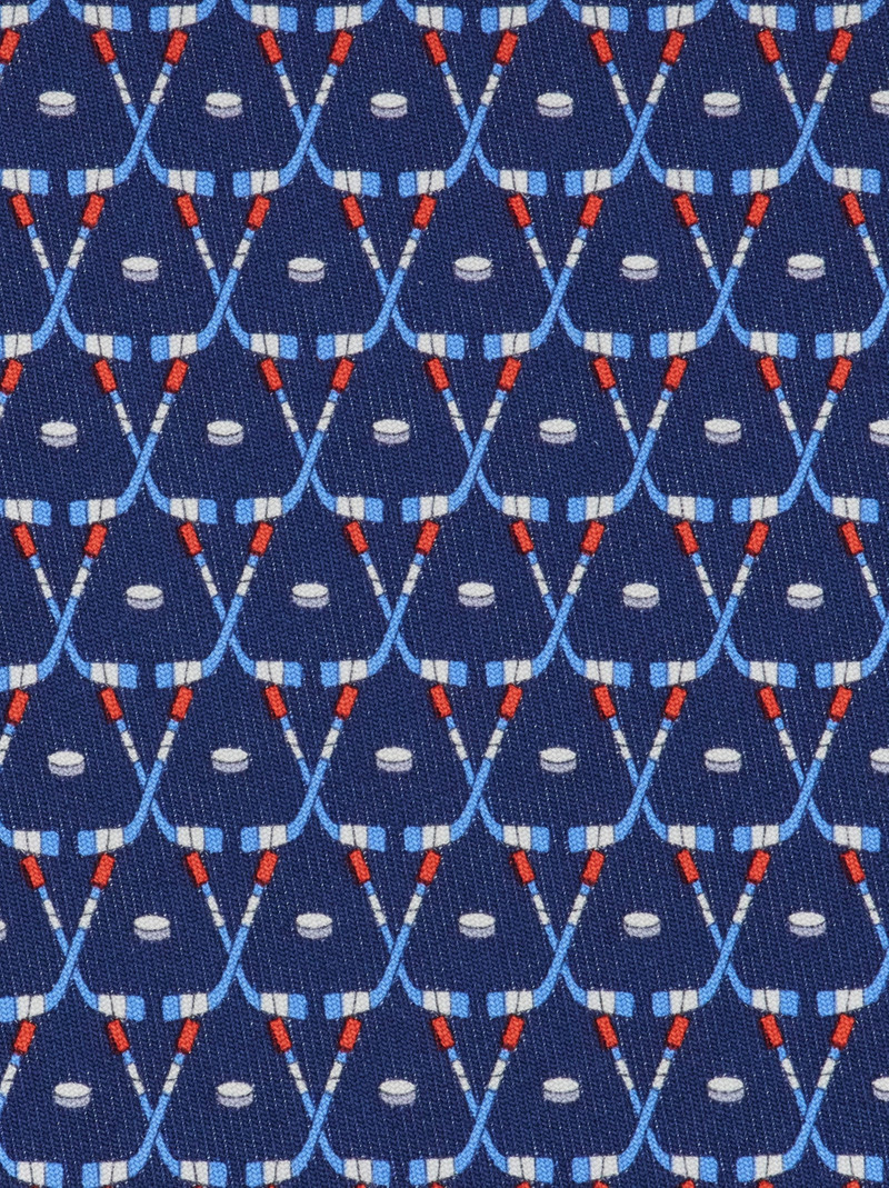 FERRAGAMO Hockey print silk tie outlook