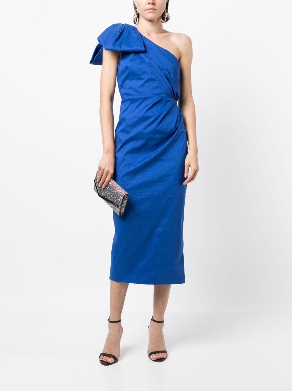 one-shoulder midi dress - 2