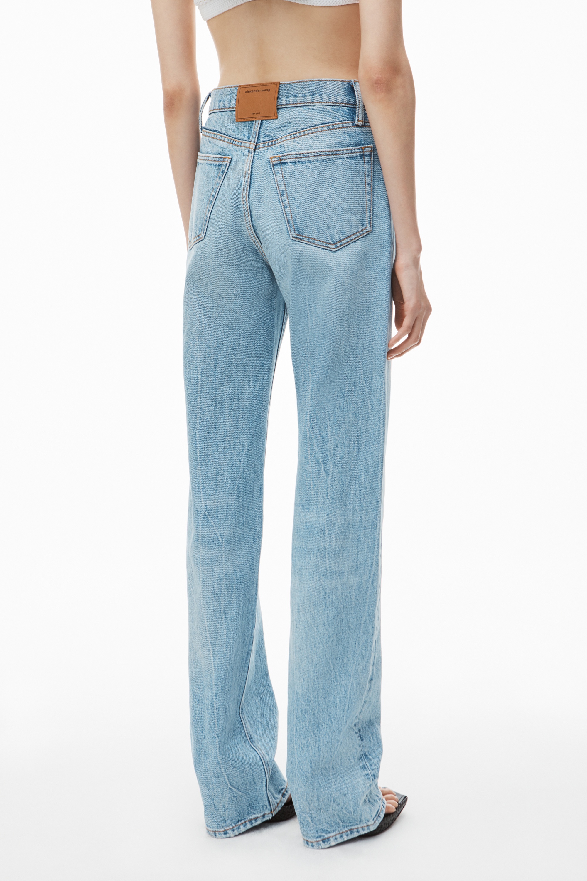 EZ mid-rise straight-leg jean in denim - 5