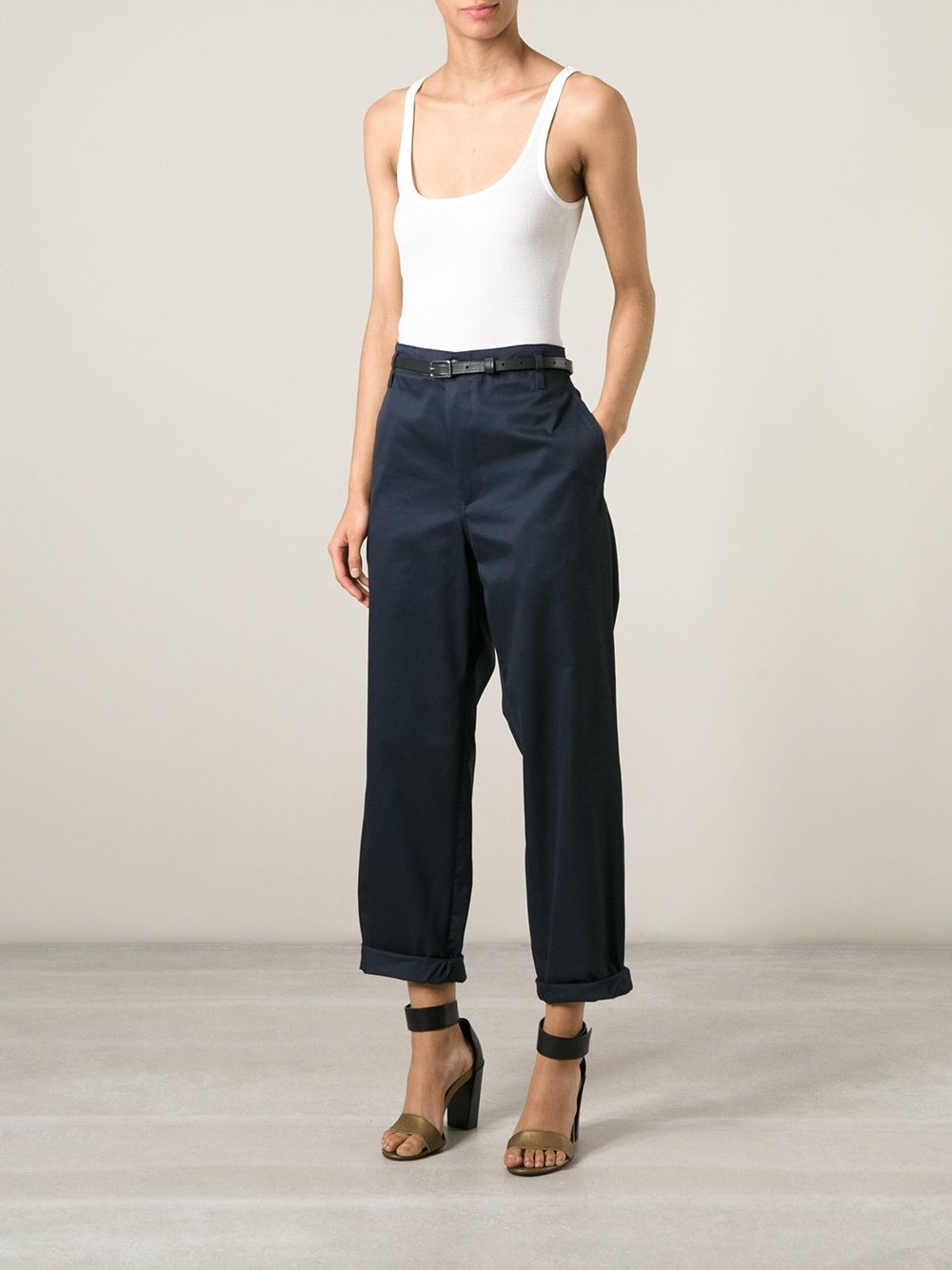 belted chino trousers - 2