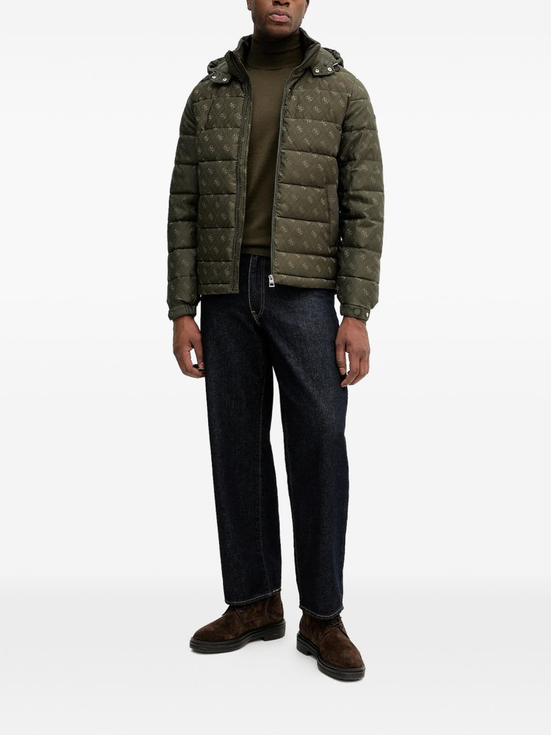 GUESS USA hooded patterned puffer jacket outlook