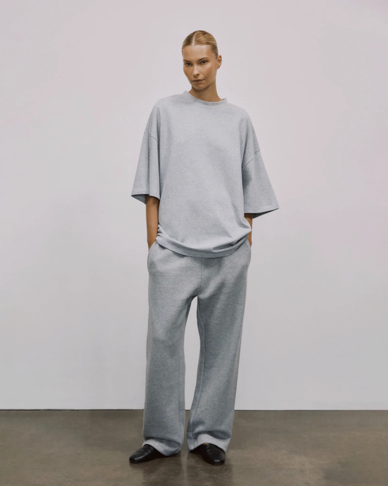 entire studios HEAVY BOXY TEE GREY MARLE outlook