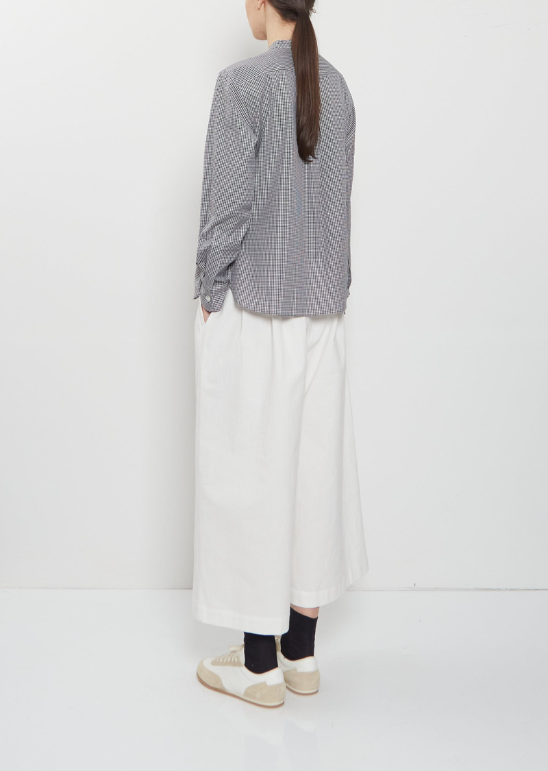 MARGARET HOWELL Collarless Cotton Cashmere Shirt outlook