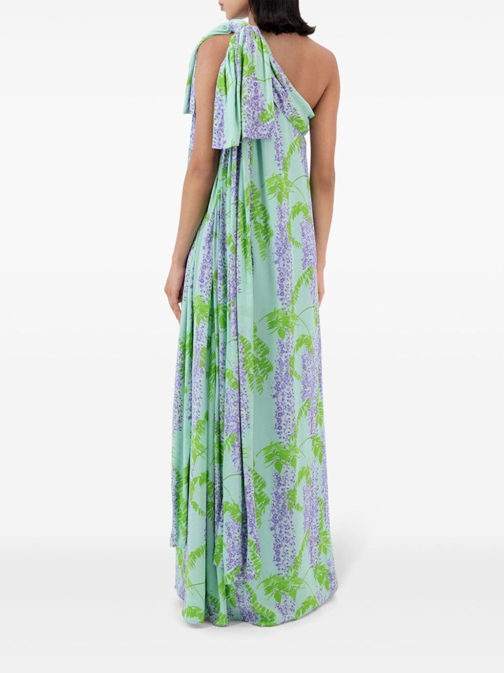 Wisteria-print dress - 4