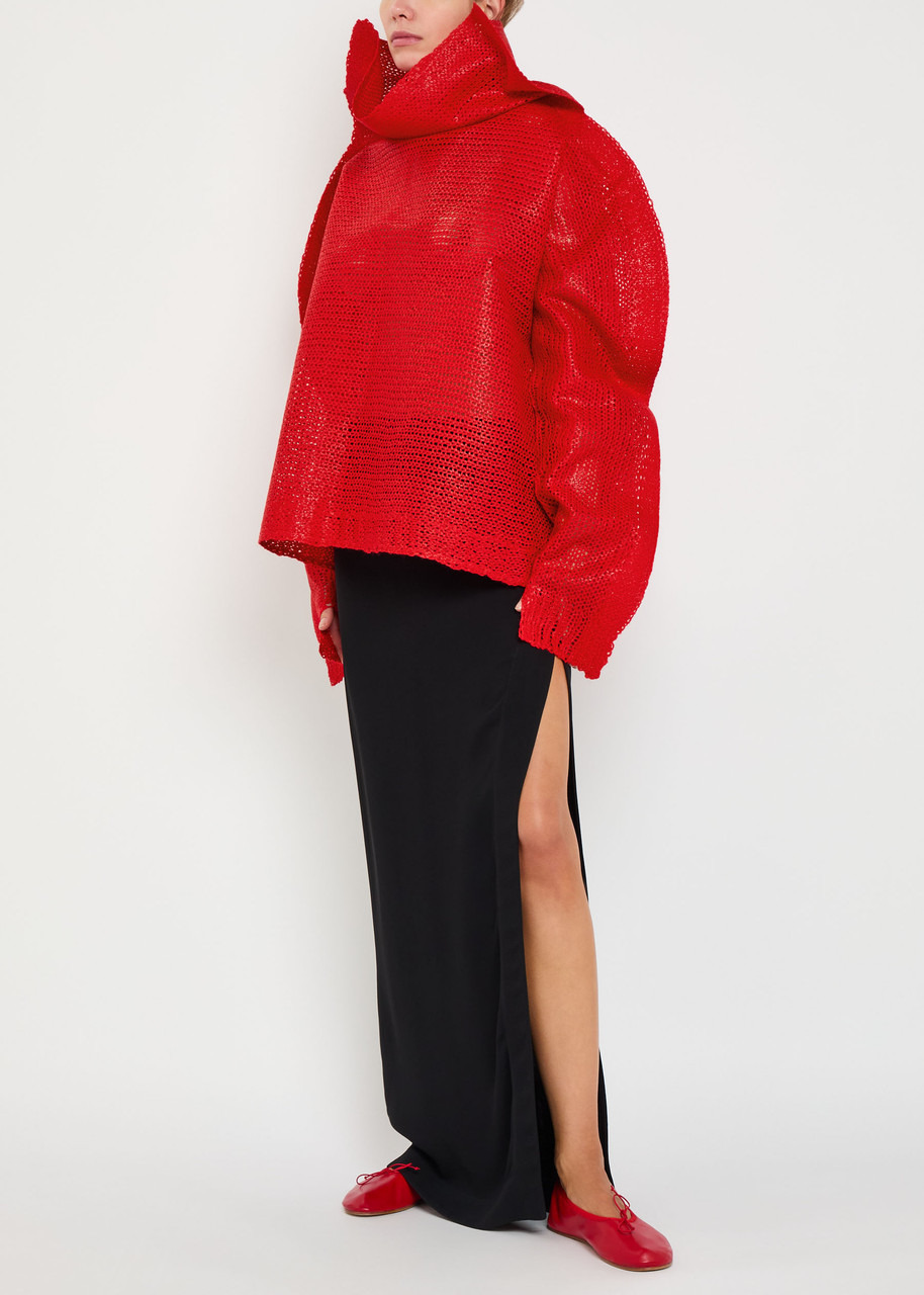 Issey Miyake Panini Draped Wool-blend top - 4