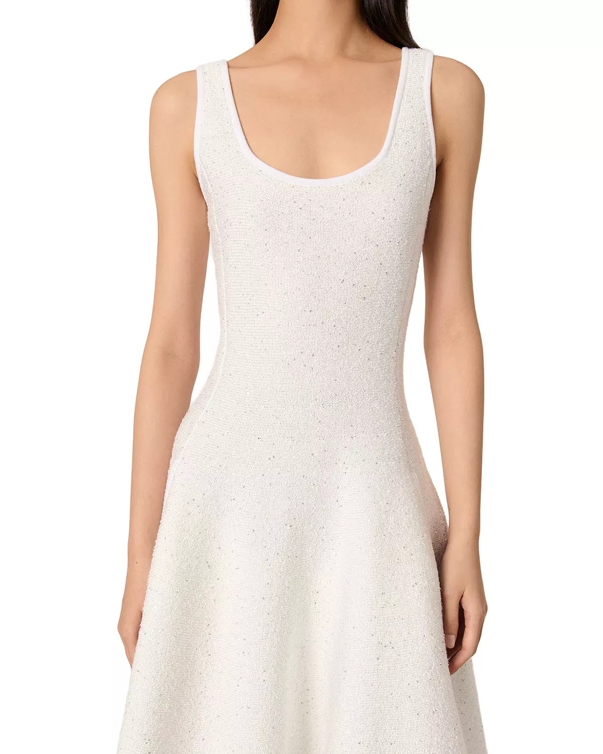 Sequin Embellished Knit Short Dress - 6