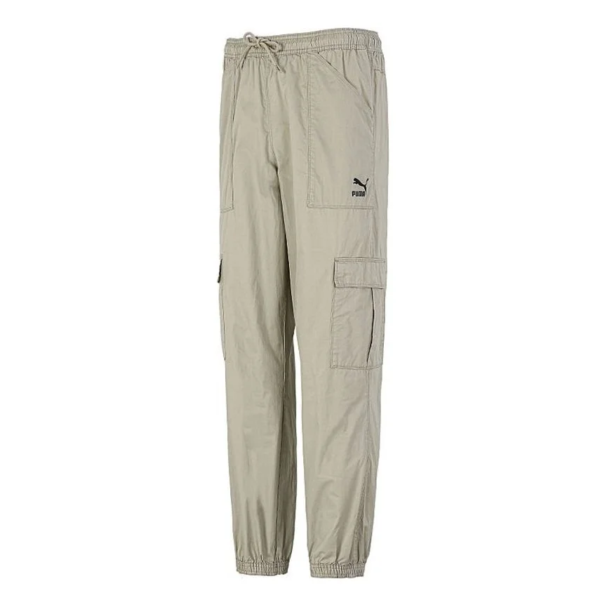 PUMA Woven Cargo Bundle Feet Casual Long Pants Creamy White 533101-42 - 1
