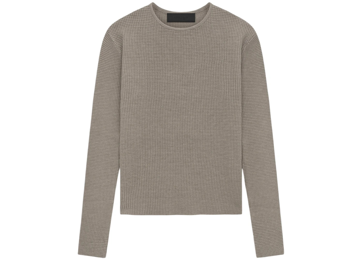 Fear of God Essentials Women's Waffle Fitted Long Sleeve Sweater Heather Gray - 1