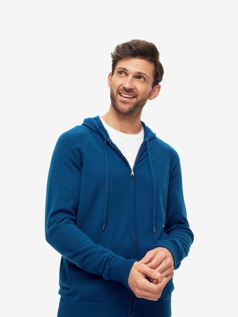 Men's Hoodie Finley Cashmere Ocean Blue - 3