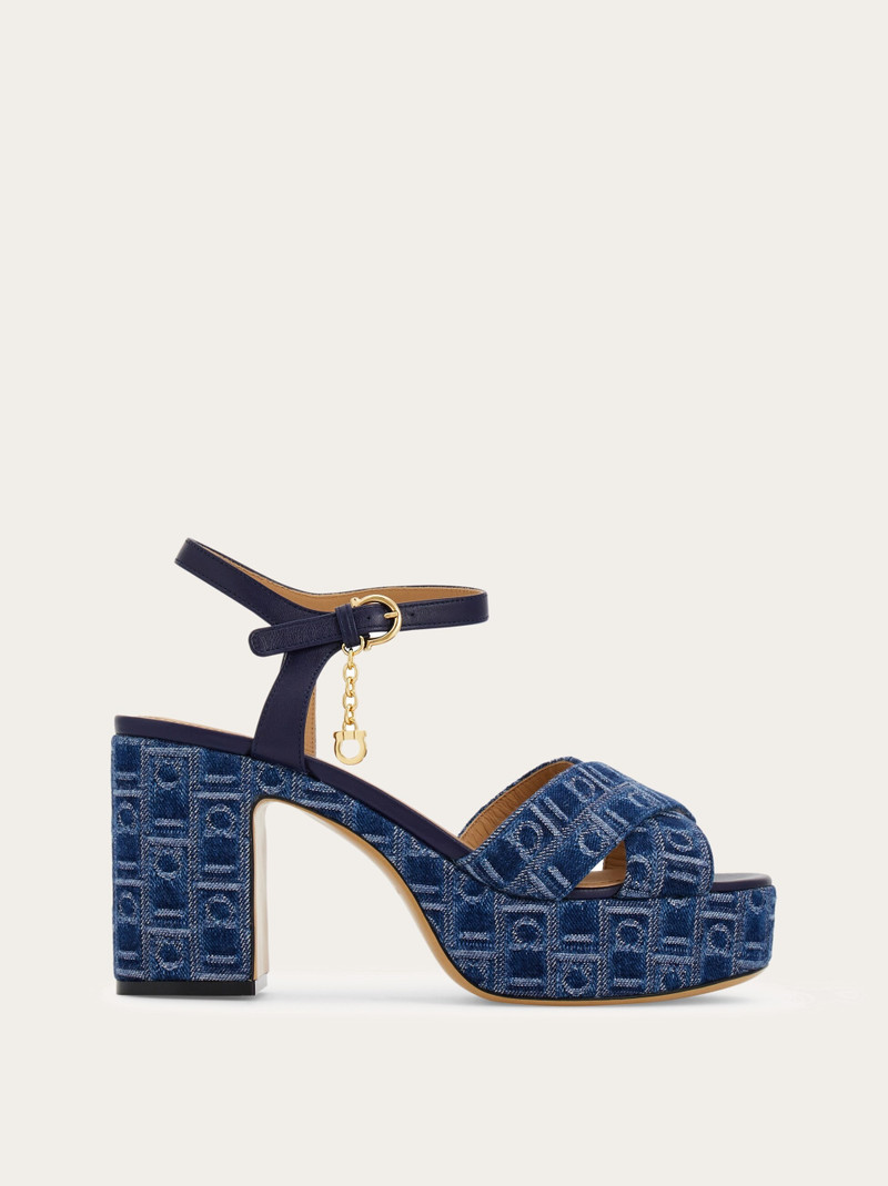 Ferragamo Monogram platform sandal 1