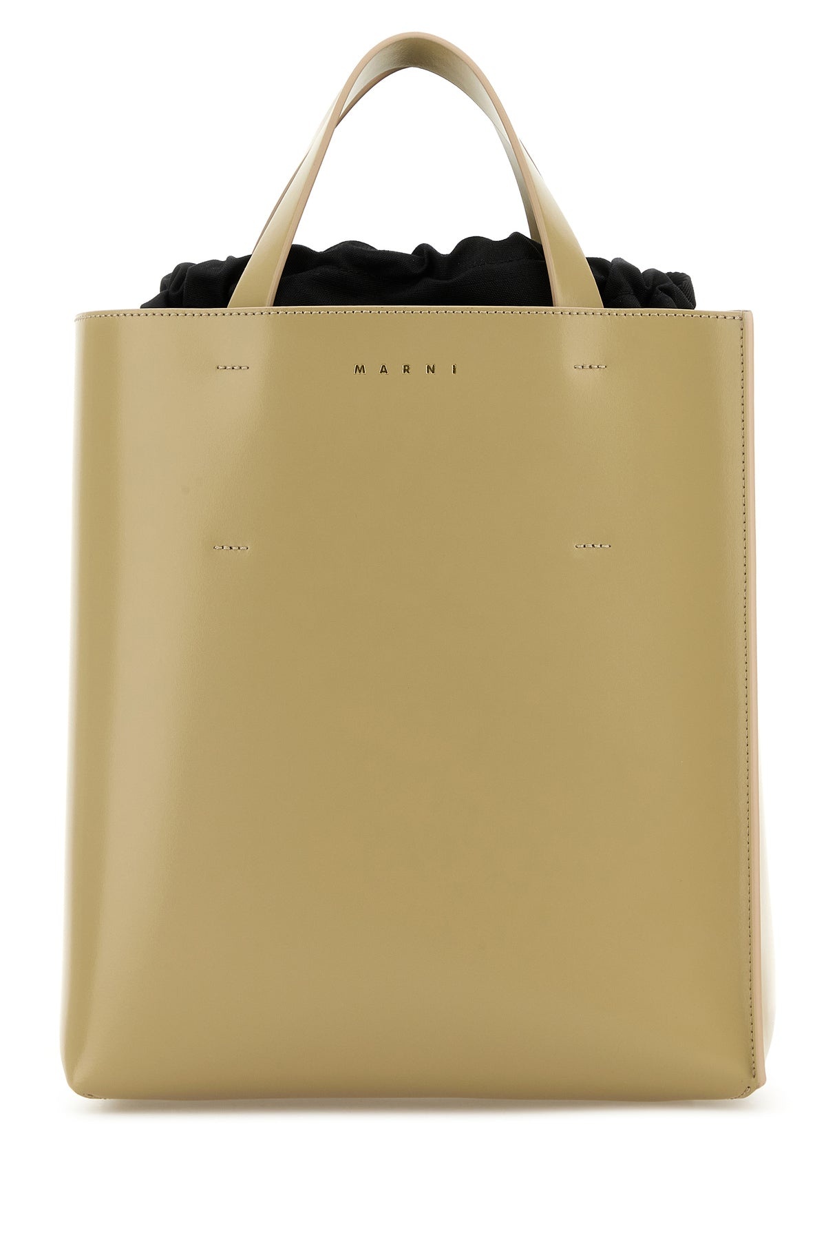 Khaki leather small Museo handbag - 1