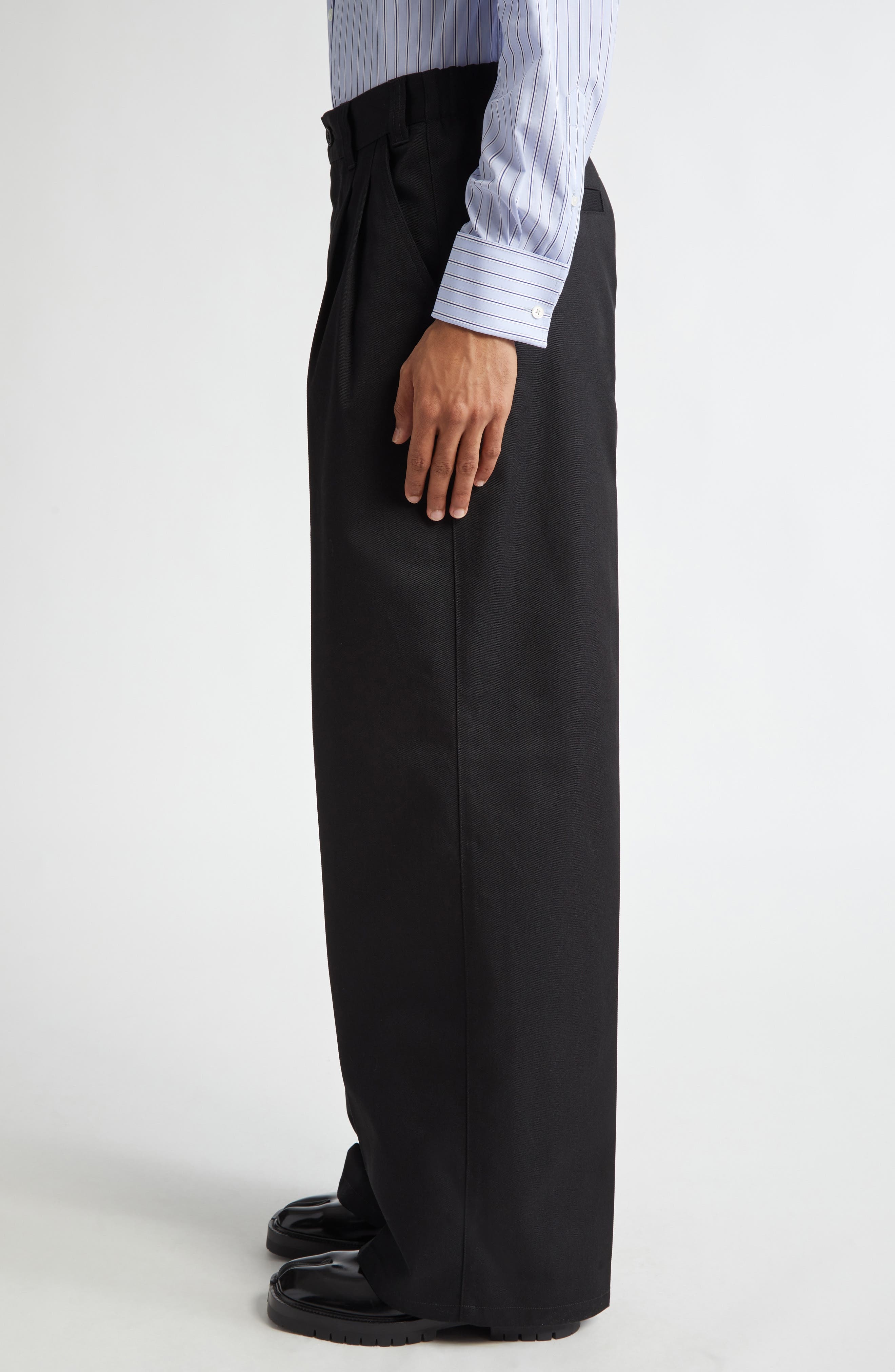 Maison Margiela Tailored Trousers in Black at Nordstrom - 4