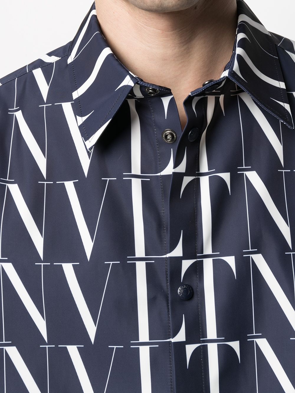 VLTN logo-print oversized shirt - 5