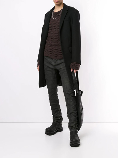 Boris Bidjan Saberi ruched skinny-fit jeans outlook