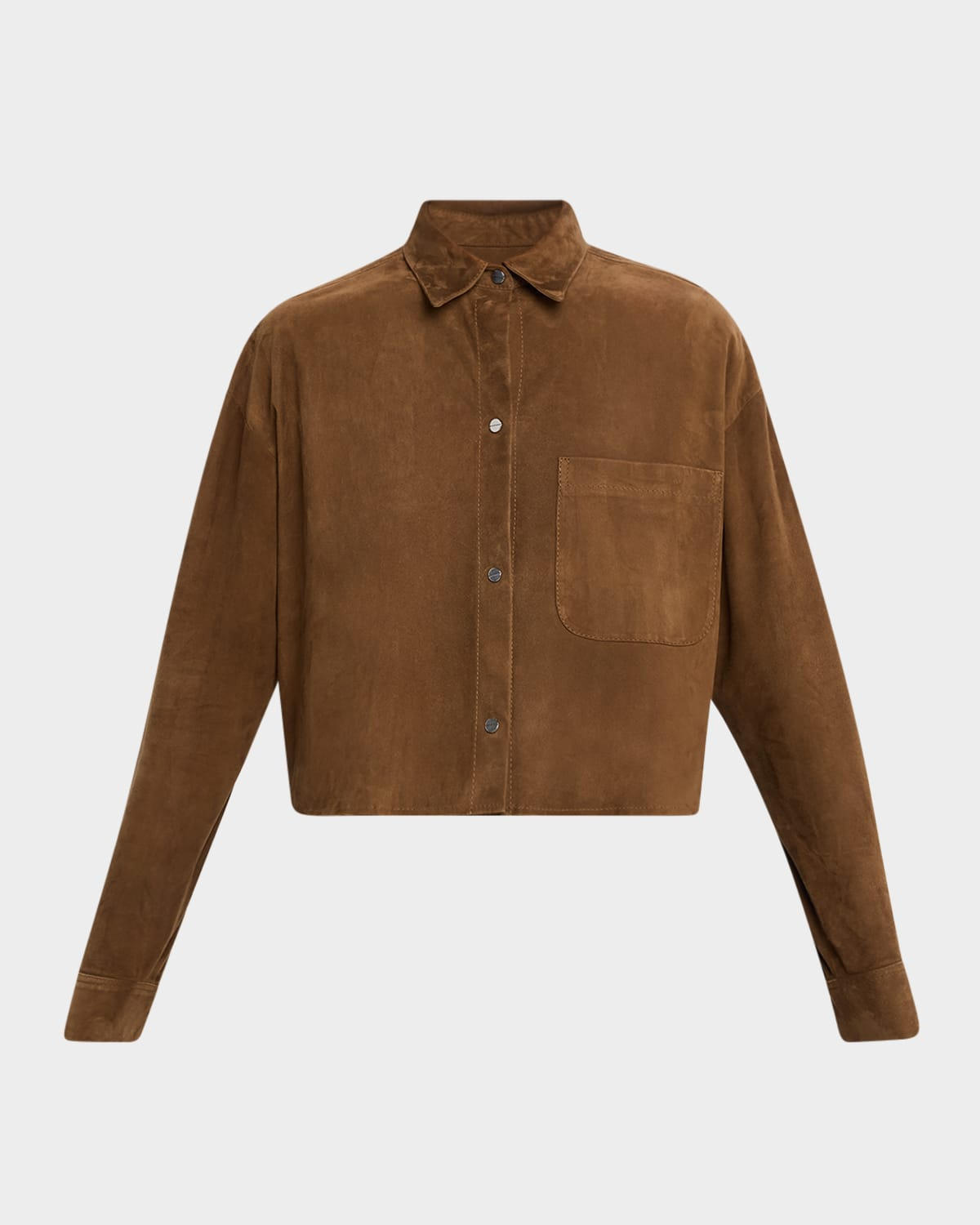 Little Big Joe Suede Button-Front Shirt - 1