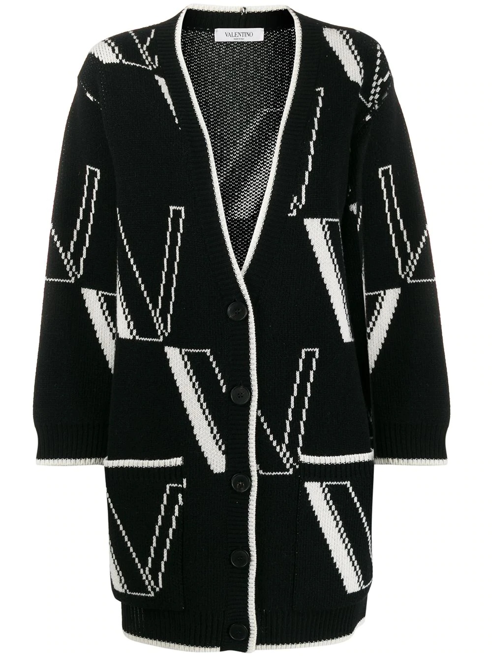 Double VLOGO V-neck cardigan - 1