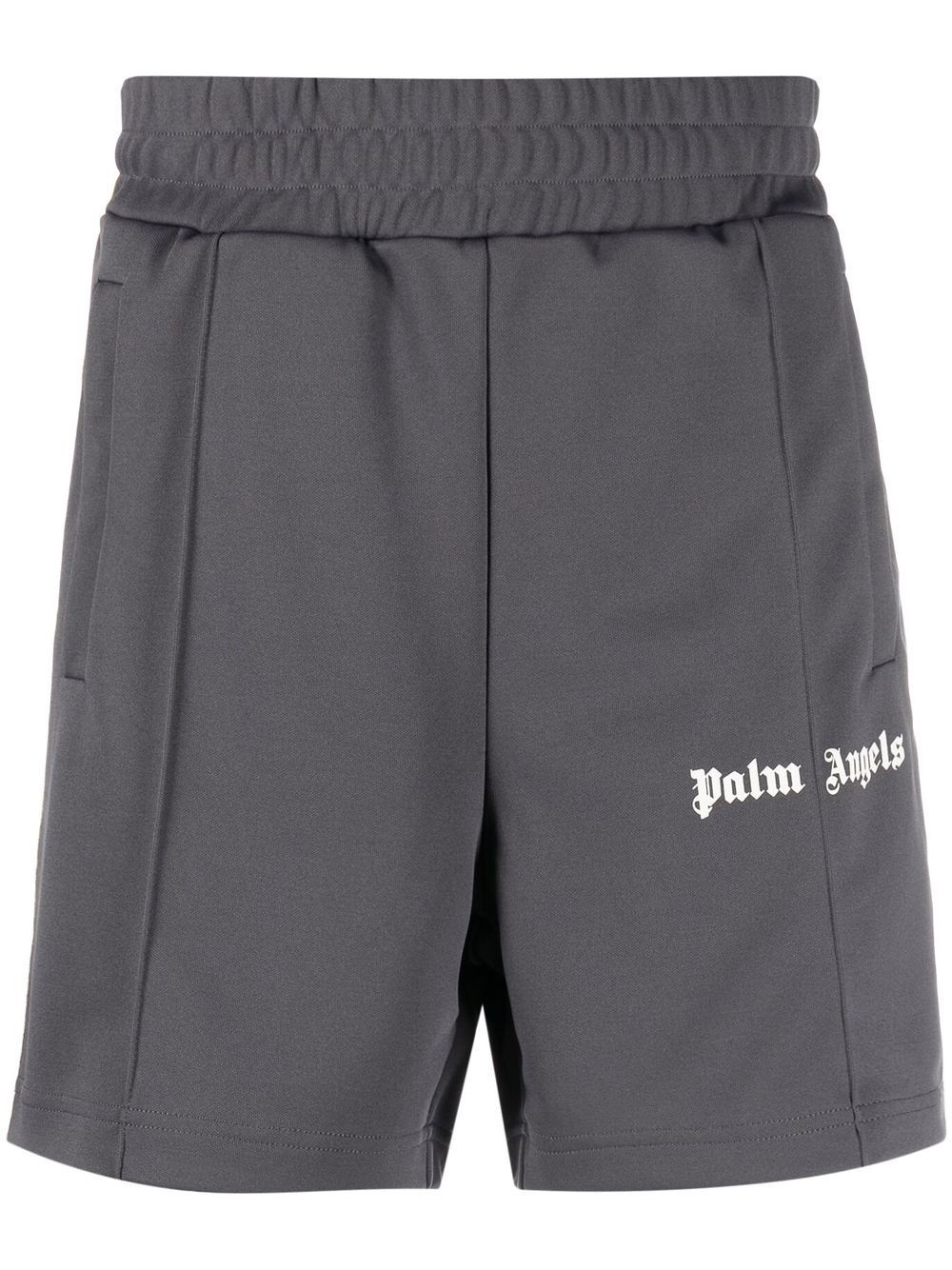 logo-print track shorts - 1