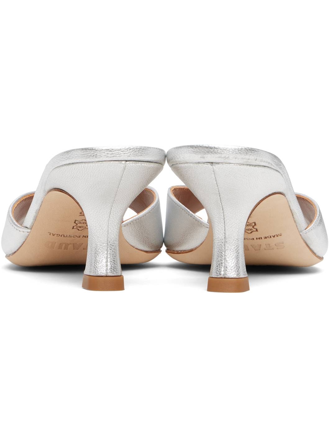 Silver Brigitte Mule Sandals - 2