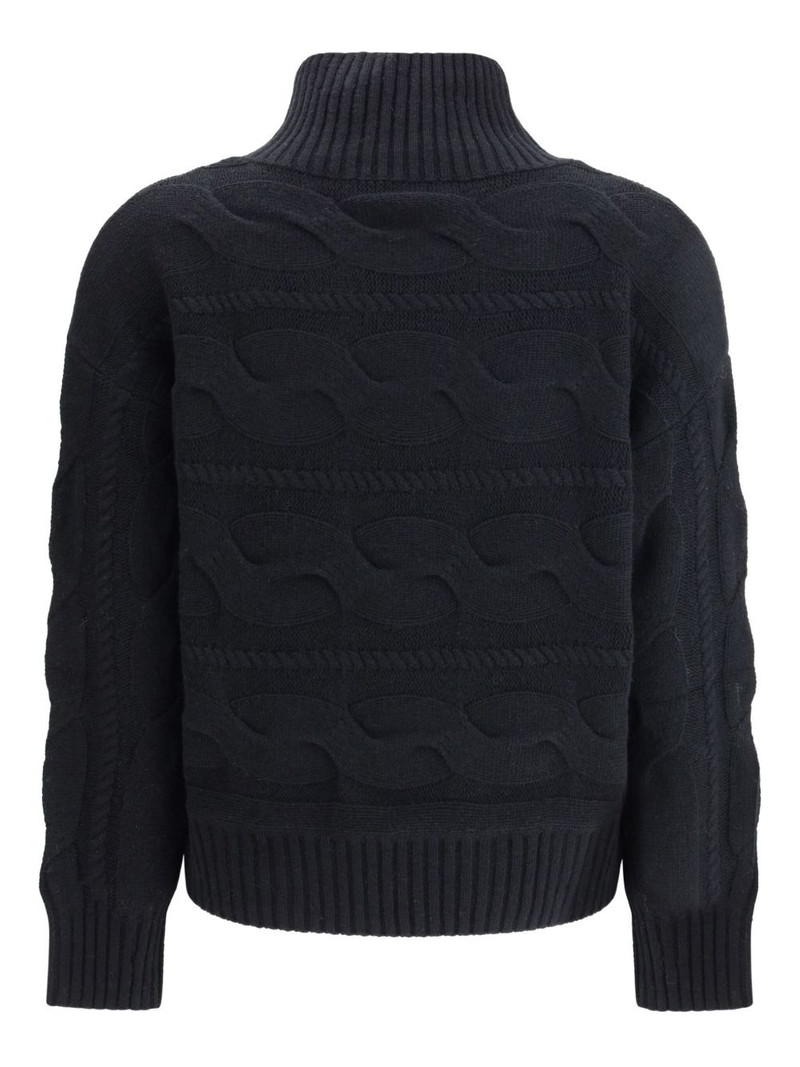 Max Mara cable-knit roll-neck sweater outlook