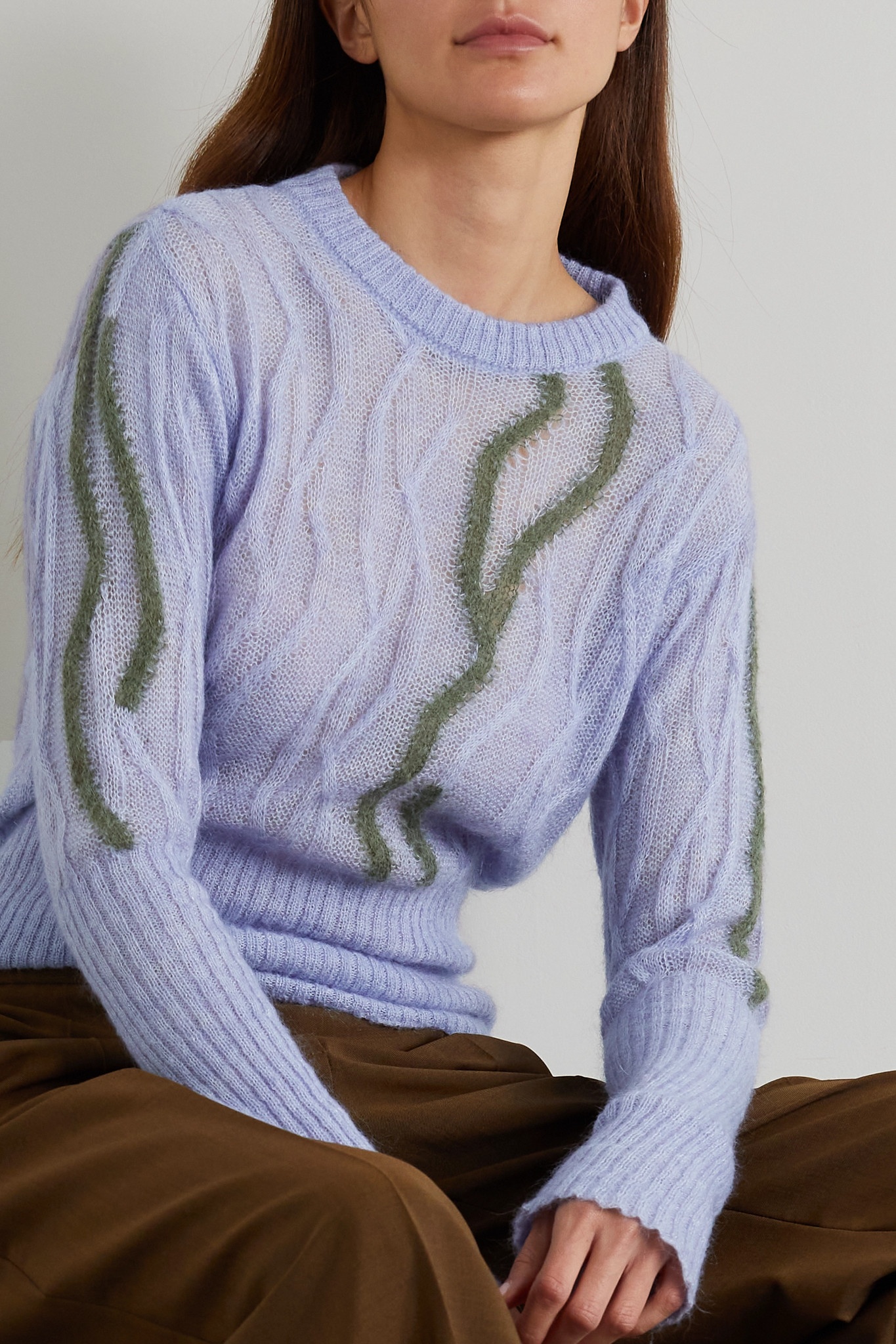 In Dust two-tone cable-knit sweater - 3