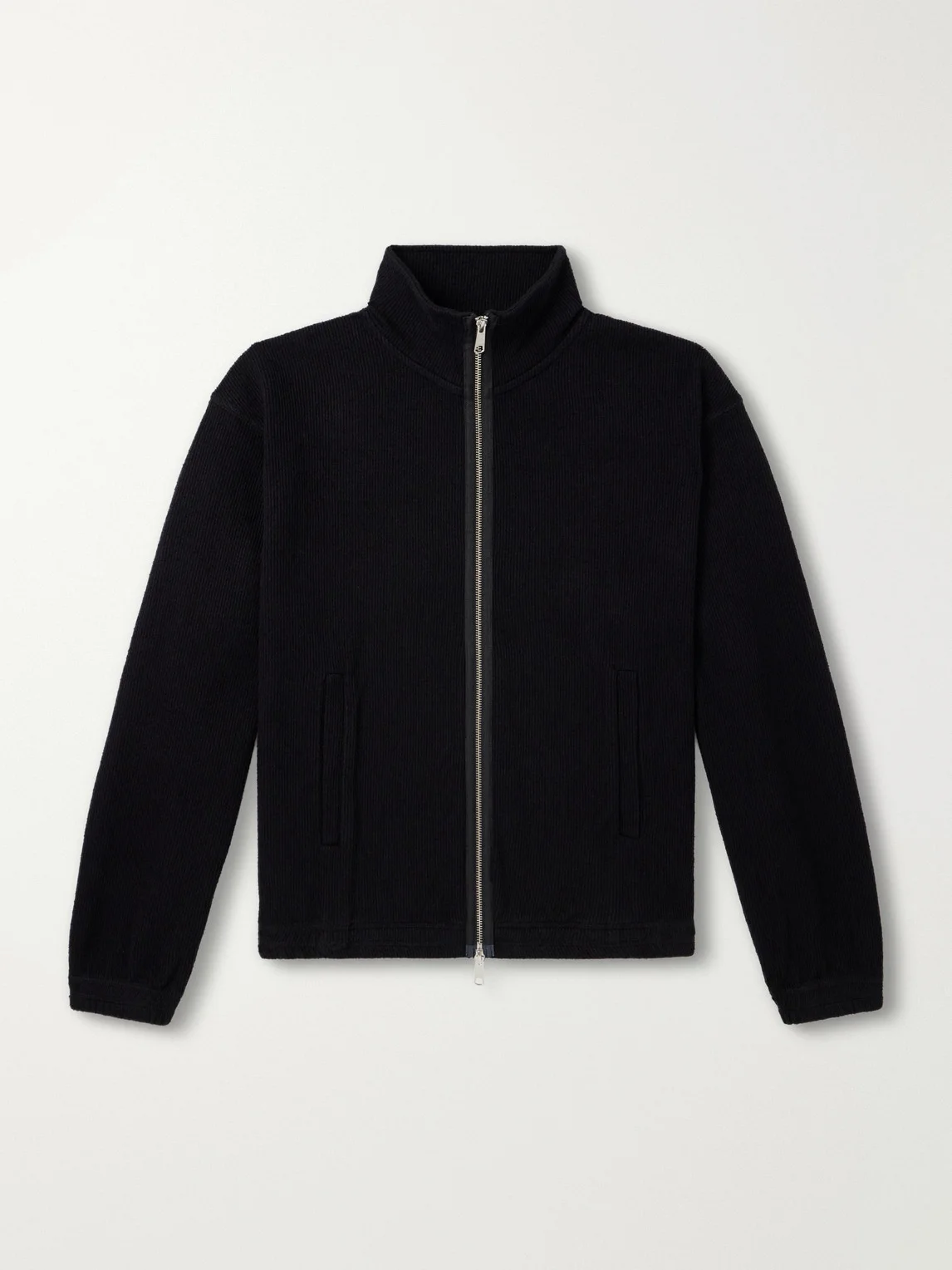 Covet Ribbed Cotton-Jersey Zip-Up Sweatshirt - 1