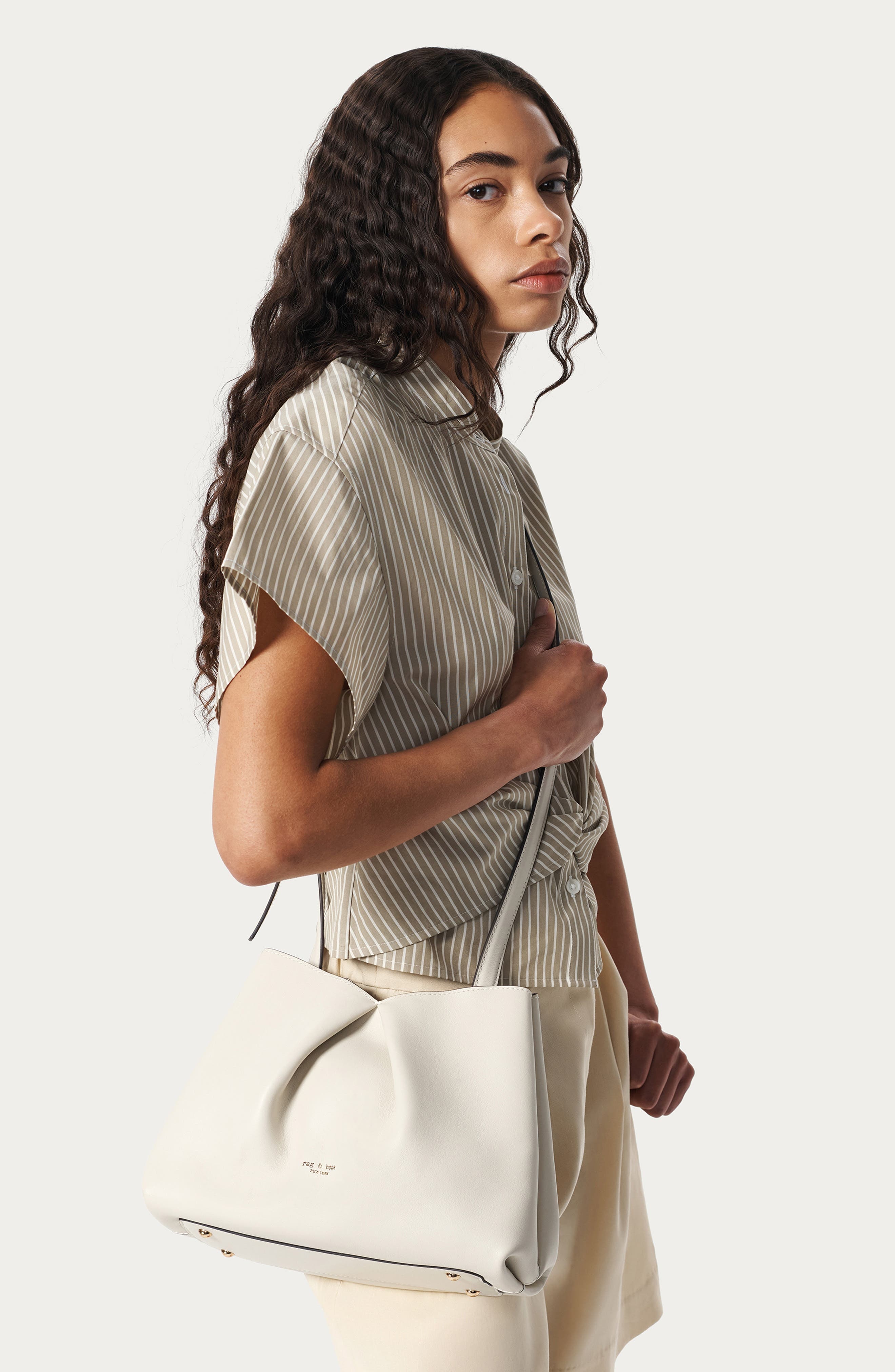 rag & bone Medium Bloom Leather Crossbody Bag in Antique White at Nordstrom - 2