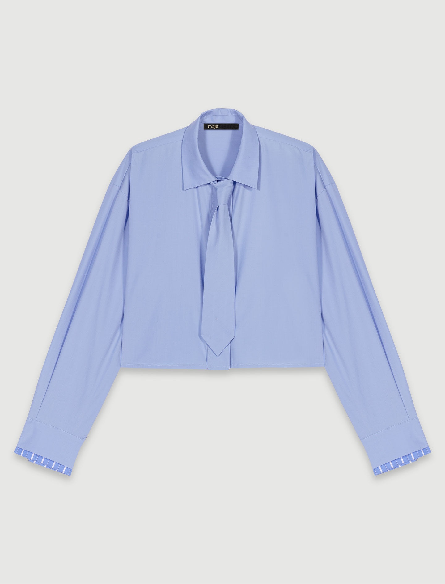 Shirt with removable tie - 1