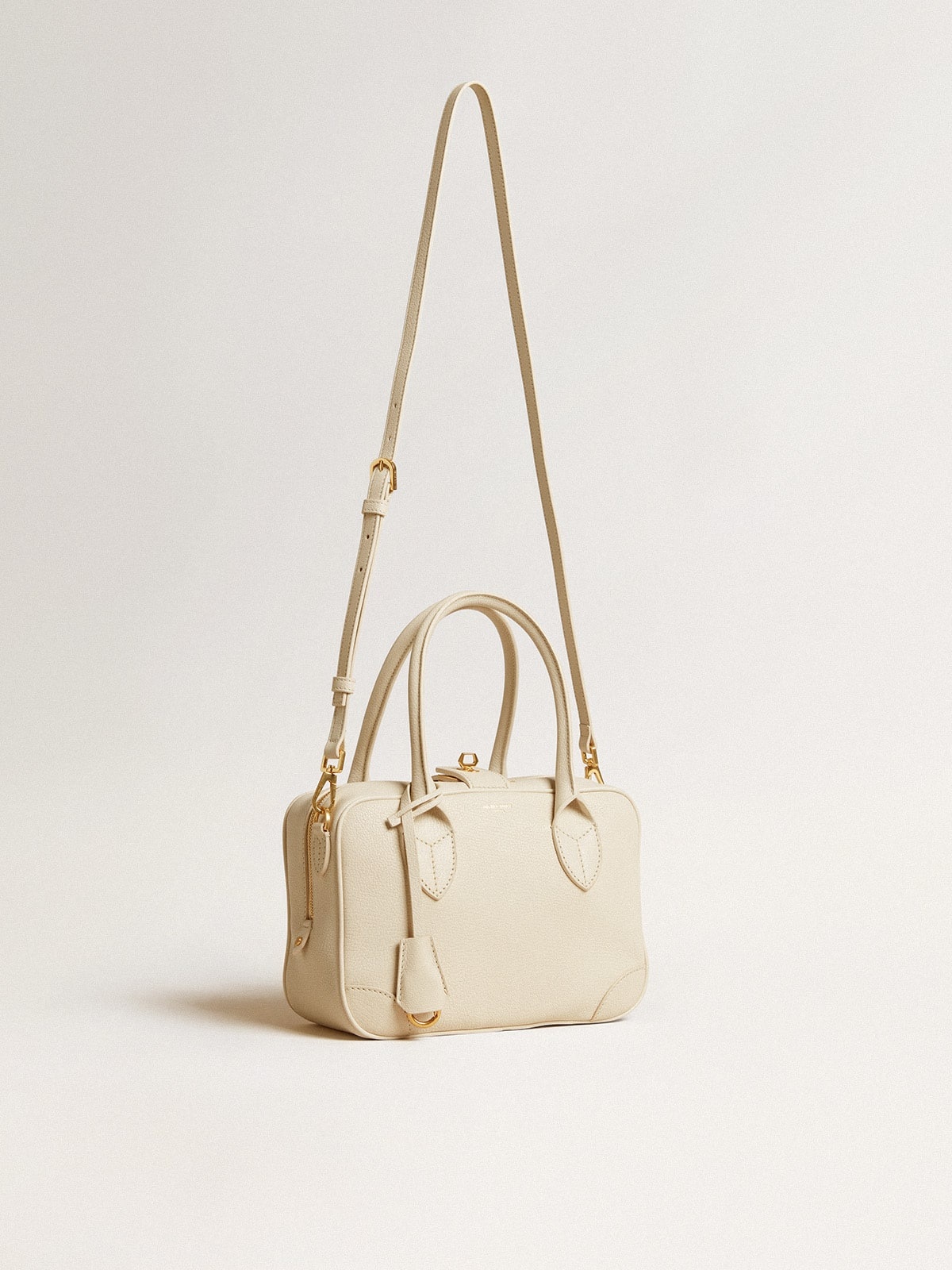 Vita Bag in butter-colored sheepskin leather with gold details - 3