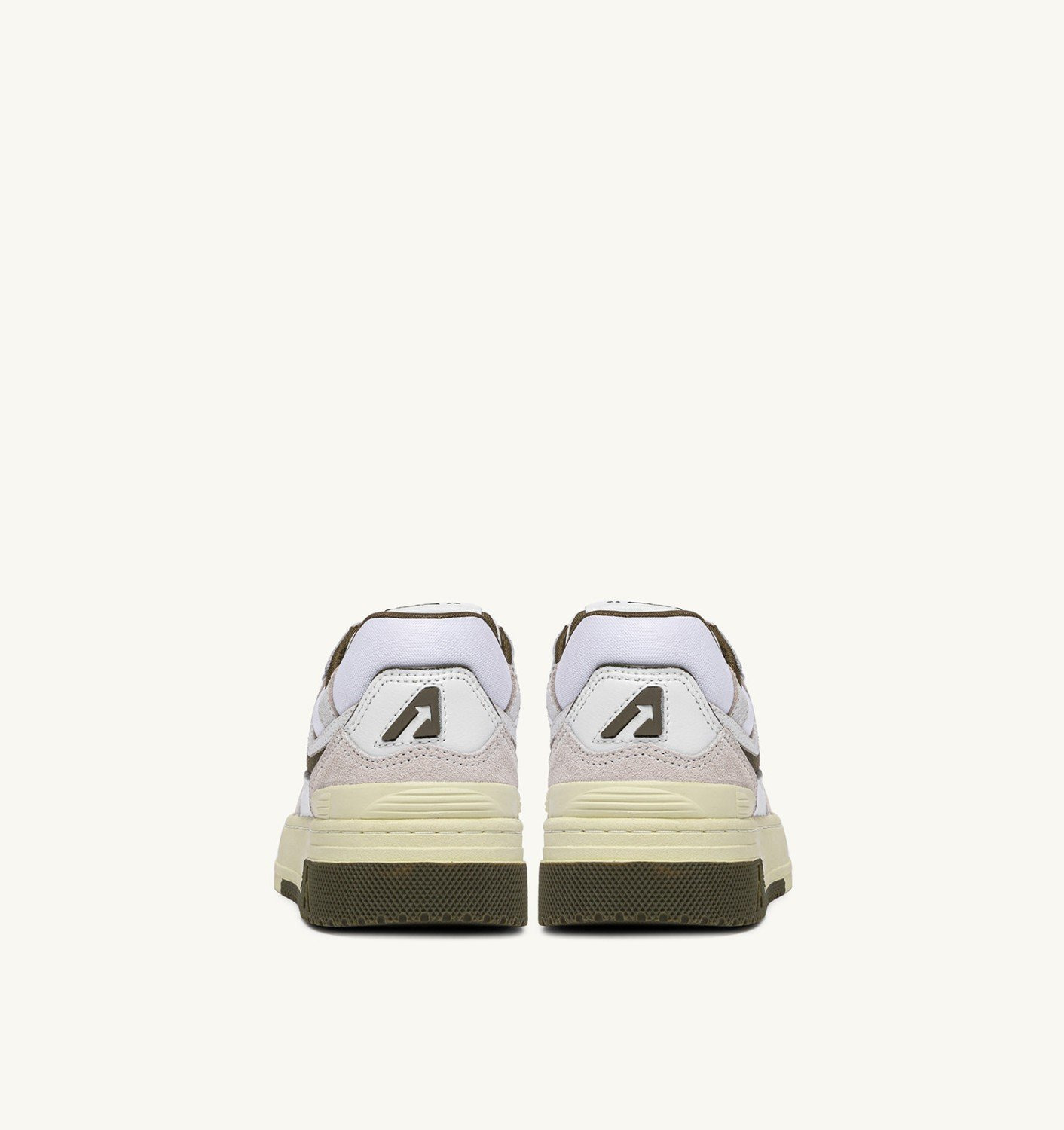 CLC LOW SNEAKERS IN WHITE AND HUNTER GREEN LEATHER AND SUEDE - 3
