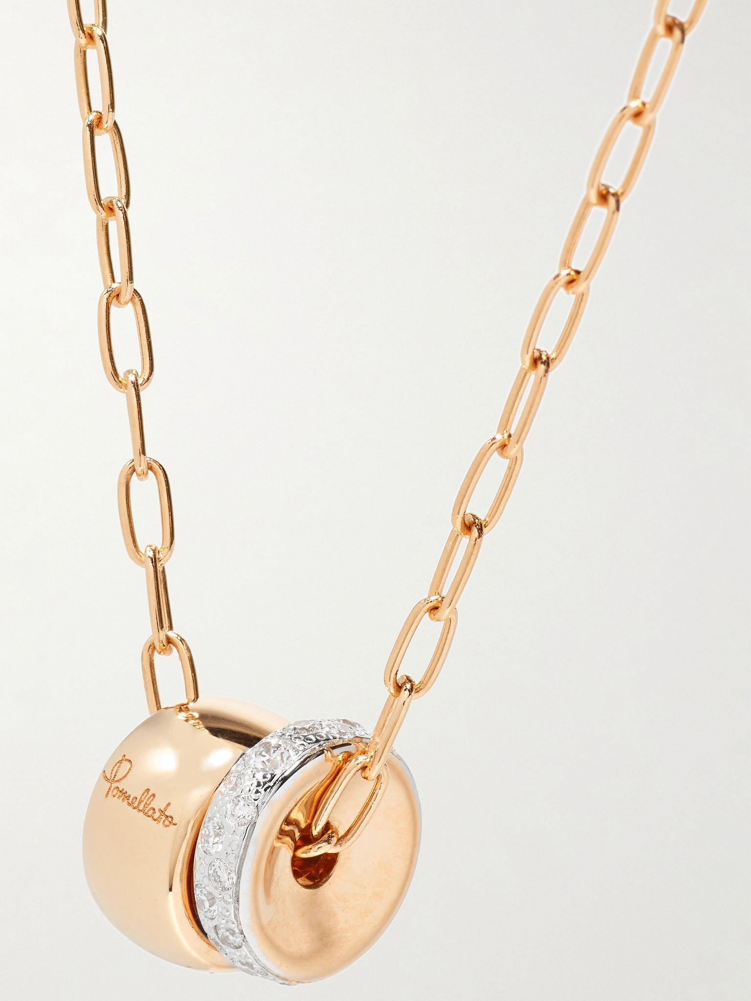 Iconica 18-karat rose gold diamond necklace Gold - 4