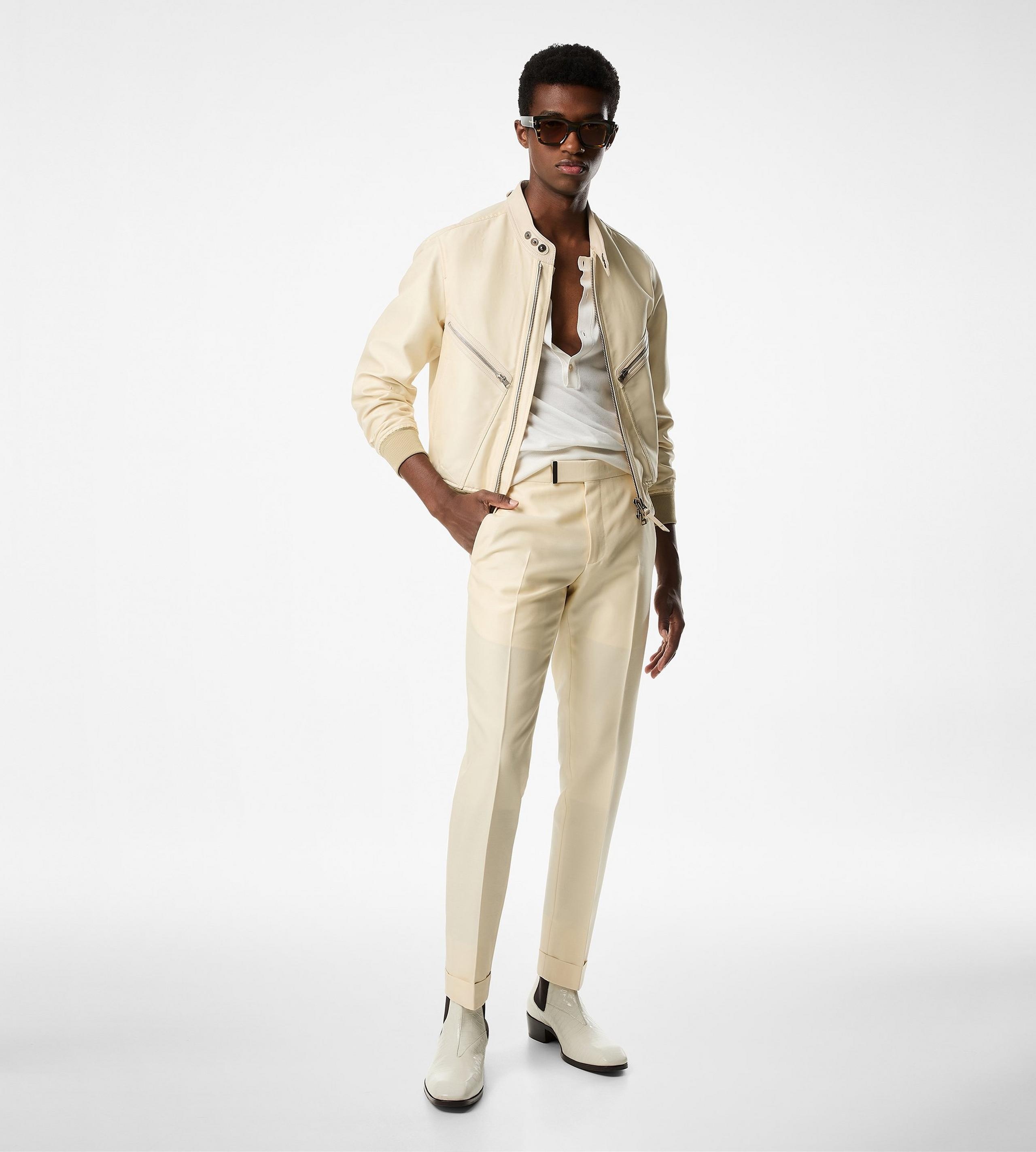 WOOL SILK FAILLE ATTICUS TROUSER - 2