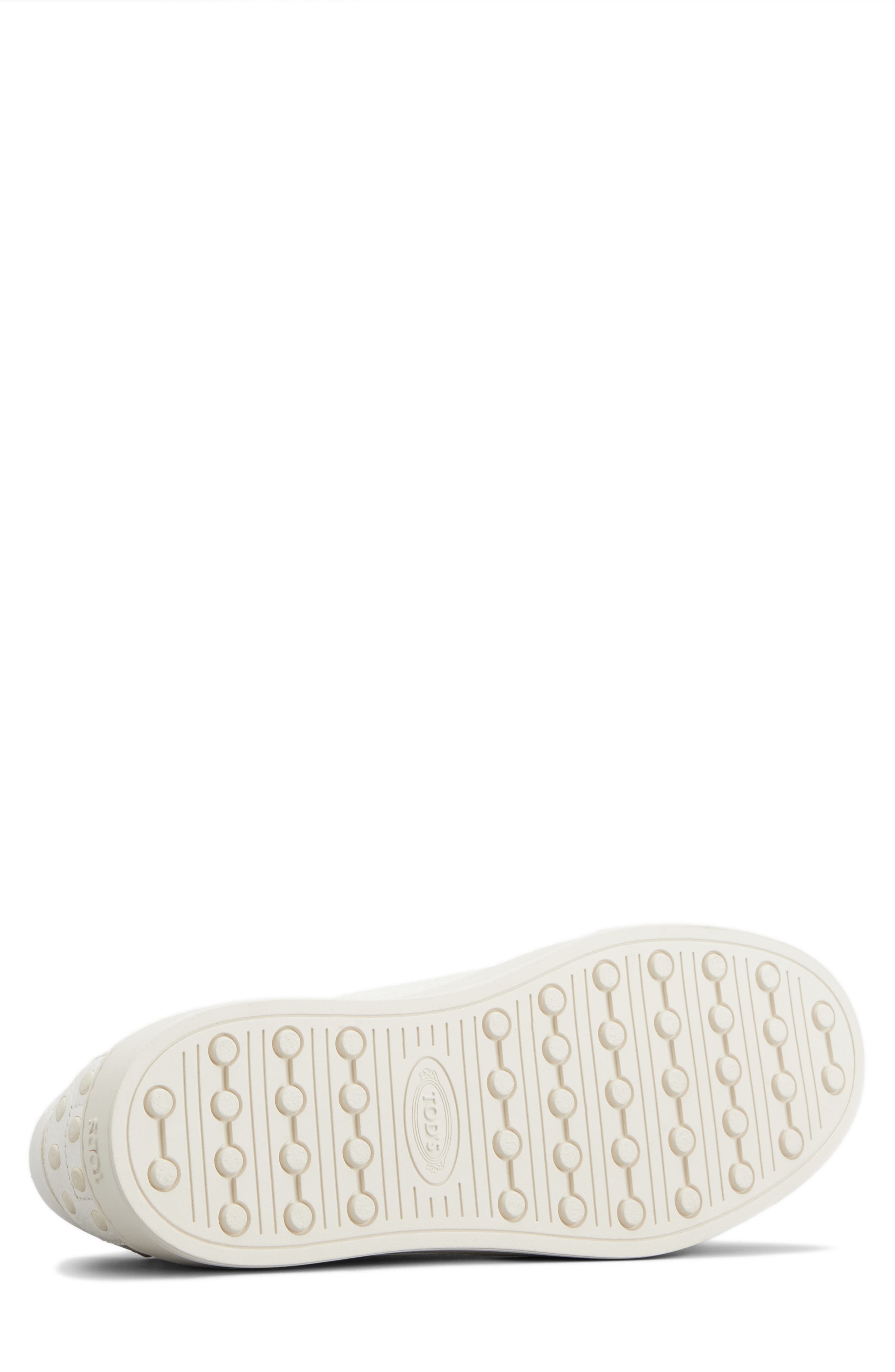 Tod's Leather Lace-Up Low Top Sneaker in Bianco Latte at Nordstrom - 4